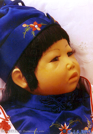 J.A.BRO'S ARTIST COLORED DOLL, TYPE 9, &copy;1990