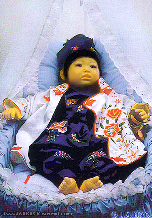 J.A.BRO'S ARTIST COLORED DOLL, TYPE 9, &copy;1990