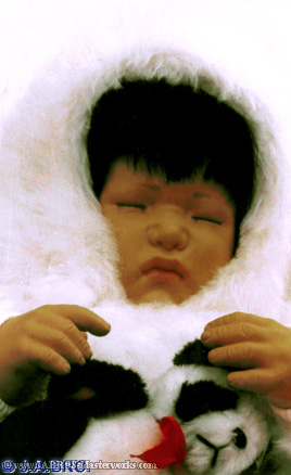 J.A.BRO'S ARTIST COLORED DOLL, TYPE 7, &copy;1989,