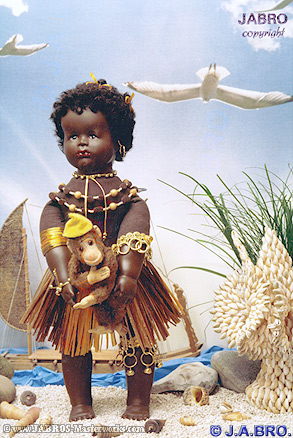 J.A.BRO'S ARTIST COLOURED TODDLER-GIRL, TYPE 1C, &copy;1985